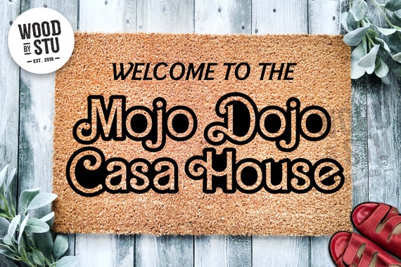 Doormat Welcome to the Mojo Dojo Casa House Welcome Door Mat New Home Gift  Movie Doormat Home Decor Closing Gift Front 1977 -  Canada