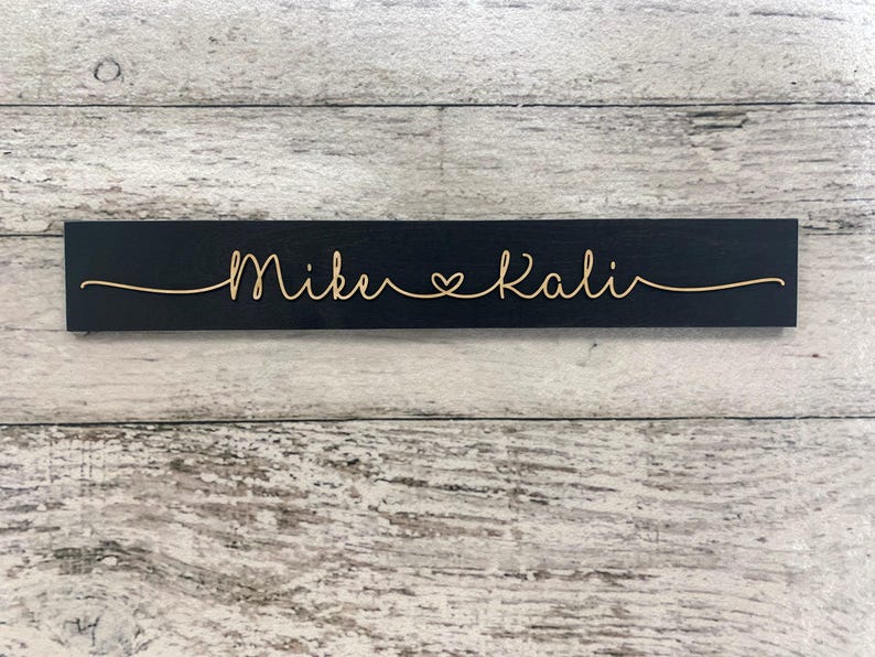 Personalized Couple Name Sign, Wedding Gift, Anniversary Gift, Custom Name Sign, Personalized Engagement Couple, Custom Wall Art image 7