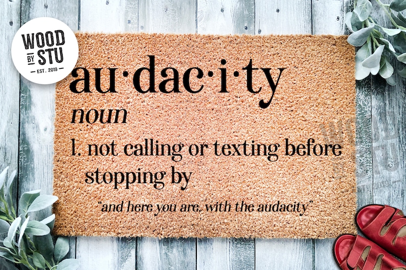 Doormat The Audacity Did you Call or text first Funny Go Away Welcome Mat Funny Door Mat Funny Gift Home Doormat Closing Gift 1680 image 5