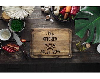 Personalized Engraved Cutting Board, Custom Wood Cutting Board, Housewarming Gift, Wedding Gift, Anniversary Kitchen Decor