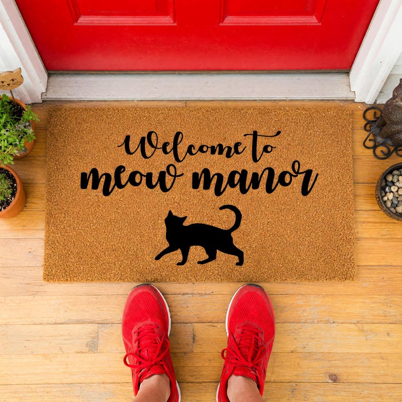 Welcome To Meow Manor Cat Welcome Mat Door Mat 1427