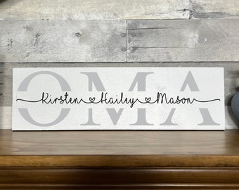 Oma Sign | Mother's Day Gift for Oma | Personalized Mothers Day Gift | Farmhouse Oma Sign | Oma Gift | Grandparents Day