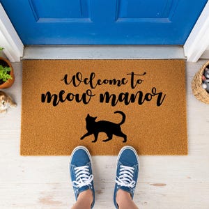 Welcome To Meow Manor Cat Welcome Mat Door Mat 1427