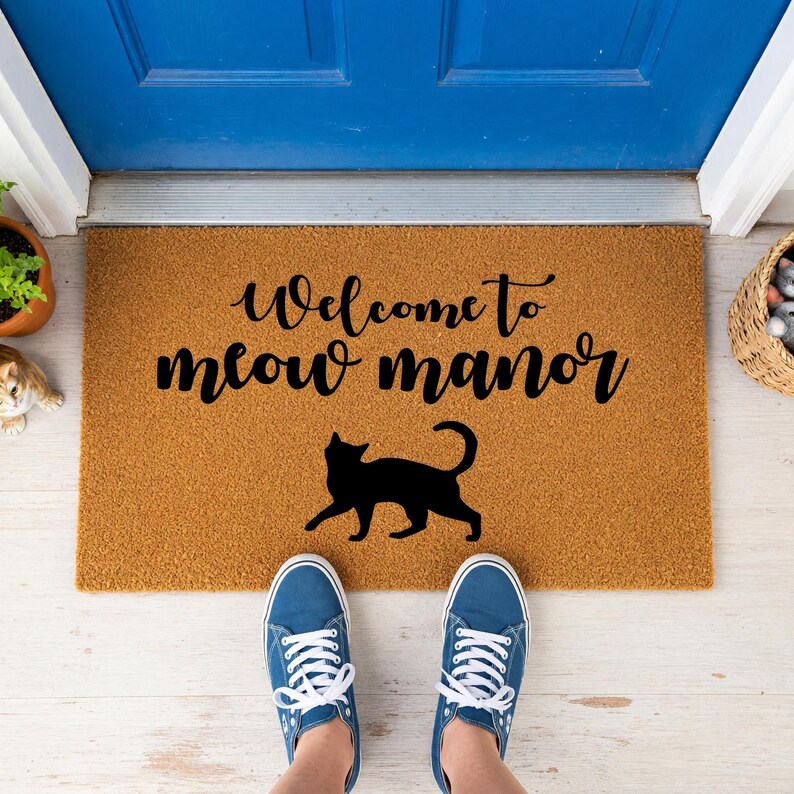 Welcome To Meow Manor Cat Welcome Mat Door Mat 1427
