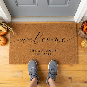 Family Last Name Established Doormat - Personalized Welcome Entry Mat