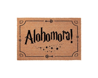Potter Doormat, Alohomora Welcome Mat, Housewarming Gift, Movie Lover Gift, Funny Doormats, New Home Closing, Door Mat, Funny House Warming