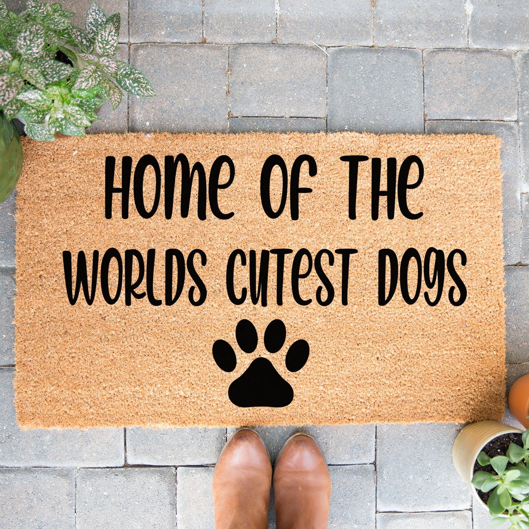3178 Home of the Worlds Cutest Dogs Doormat Gift for Unique Gift
