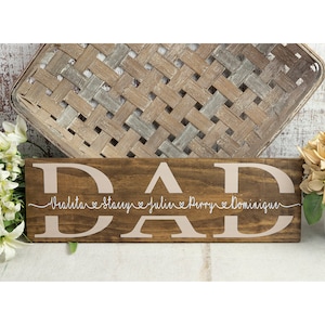 Dad Fathers Day Gift - Dad Sign - Gift for Dad - Rustic Sign for Dad Gift Idea - Personalized Fathers Day Gift for Dad 7256