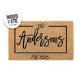 Monogram Door Mat: Personalized Last Name - Wedding or Engagement Gift 1008