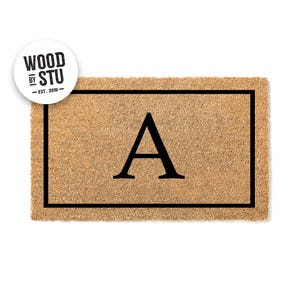 Wedding Gift for Couple Engagement Gift Simple Monogram Family Monogram Personalized Doormat Housewarming Gift Door Mat Welcome Mat 1410**