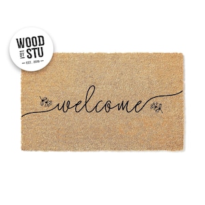 Doormat Welcome Floral Design Door Mat Botanical Theme Doormat Decor Housewarming Gift Front Door Mat Closing Gift From Realtor 1720**