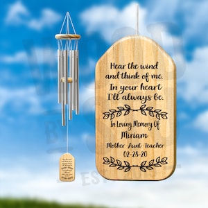 Personalized Wind Chimes | Memorial Tribute | In Loving Memory Of | Wind Chime | In Memory Of | Remembrance Wind Chine