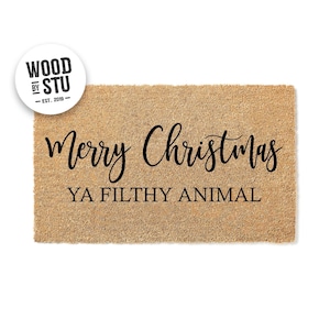 Doormat Merry Christmas Ya Filthy Animal Christmas Doormat Christmas Decoration Home alone Welcome Mat Santa Door mat Christmas Gift 1241**