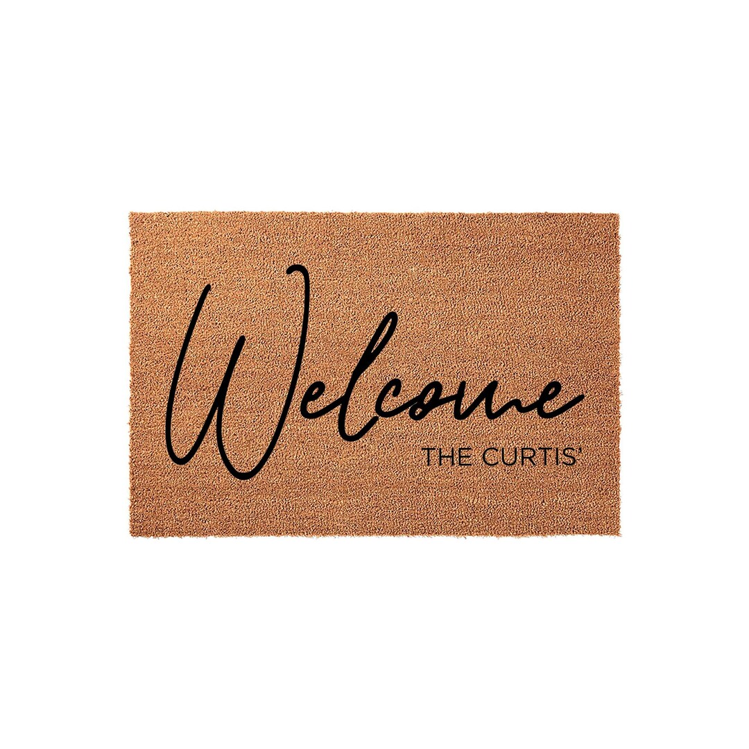Welcome Doormat - Housewarming Gift - Family Name Mat - Etsy