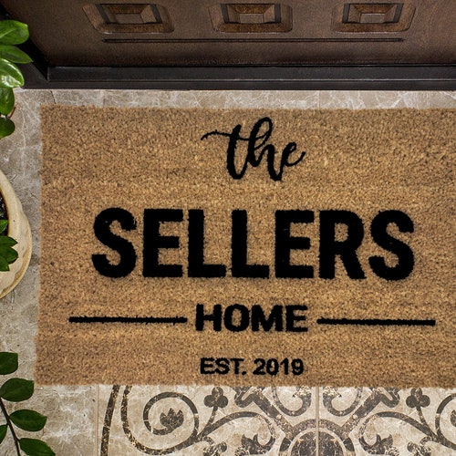 Custom Doormat Housewarming Gift Wedding Gift Closing Etsy