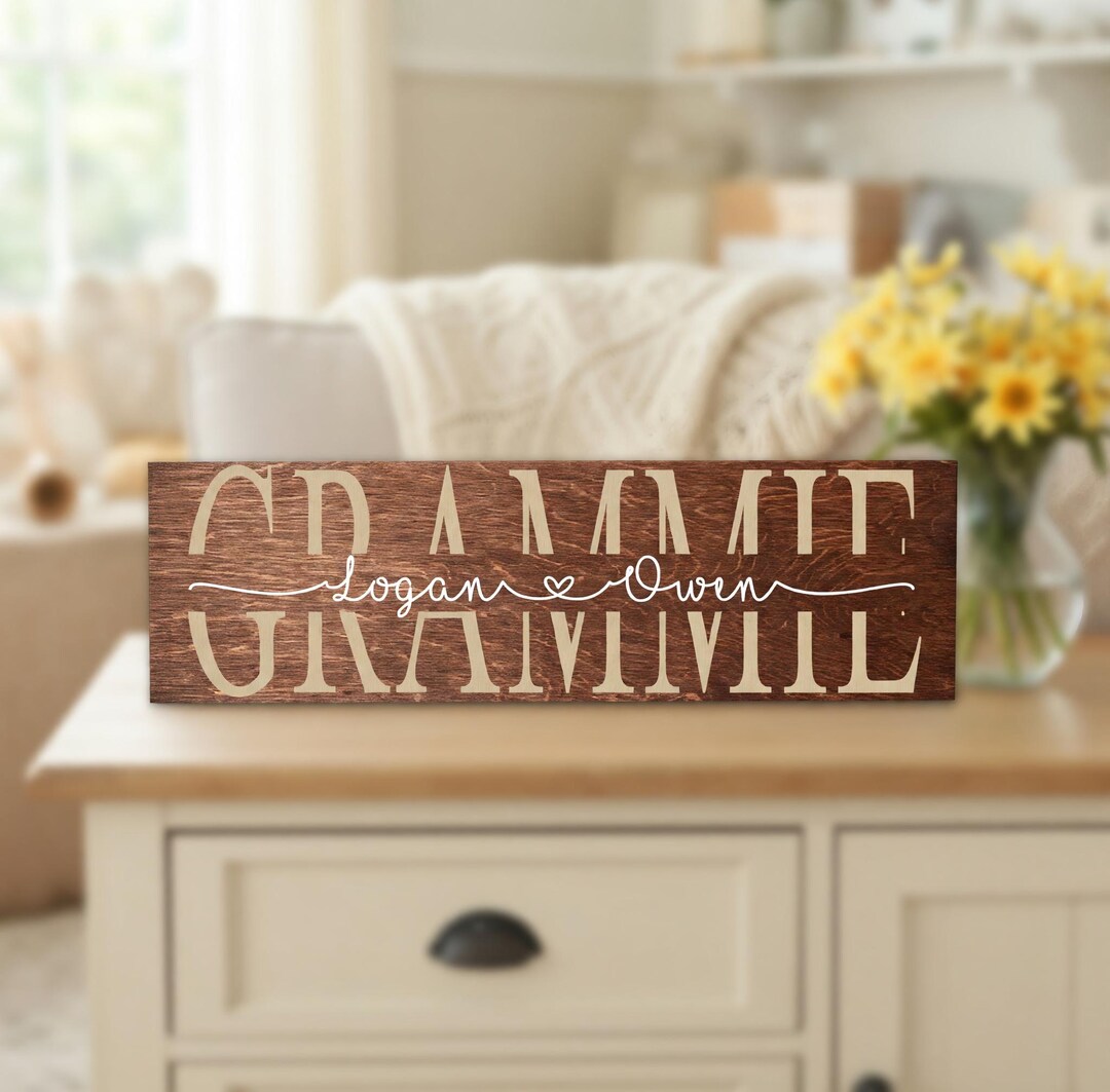 Custom Mother's Day Gift for Grammie, Grandma, Nana, Mimi, Gigi Wood ...