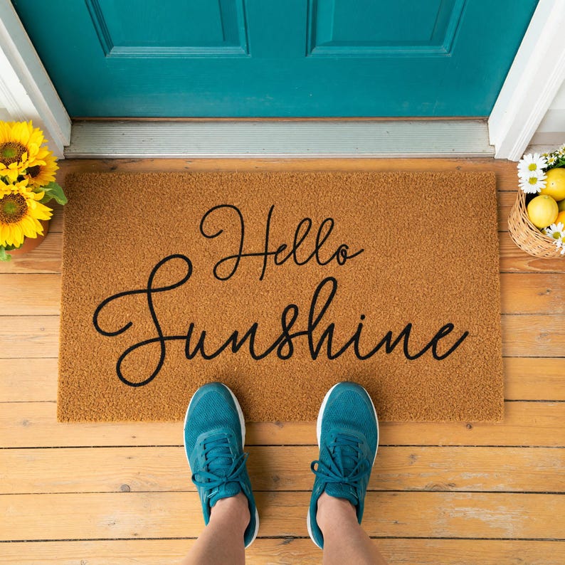 Hello Sunshine Doormat Welcome Mat Closing Gift 1718