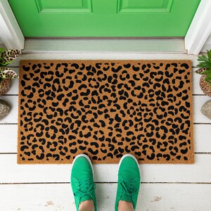 Leopard Print Doormat, Welcome Mat, Coir Doormats, Front Door Mat, Housewarming Gift, New Home Gift, Leopard Doormat, Animal Print bild 8