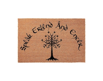 Speak Friend And Enter Doormat - Housewarming Gift - Nerd Welcome Mat