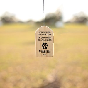 Dog Memorial Wind Chime Pet Memorial Gift Windchimes Dog Loss Rainbow Bridge Bereavement Gift Dog Remembrance Sympathy Gift Pet Loss Gifts image 9