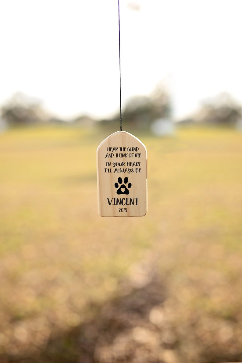 Dog Memorial Wind Chime Pet Memorial Gift Windchimes Dog Loss Rainbow Bridge Bereavement Gift Dog Remembrance Sympathy Gift Pet Loss Gifts image 9