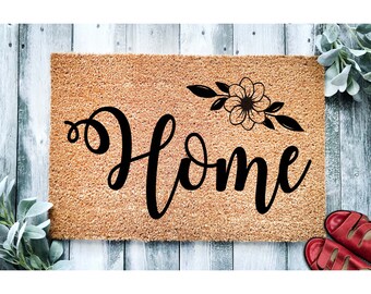 Doormat Home | Housewarming Gift | Wedding Gift | Farmhouse Decor | Home Sweet Home | Closing Gift | Welcome Doormat | Front Doormat 1738**