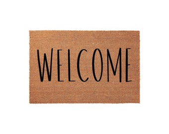 Welcome Doormat, Welcome Mat, Coir Doormat, Housewarming Gift, New Home Gift, Front Door Mat, Outdoor Minimalist Decor, Doormats