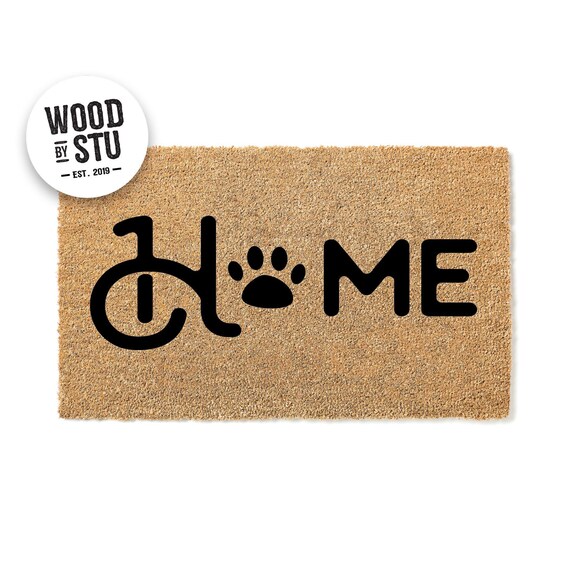 Home Pawprint Doormat Welcome Mat Pet Door Mat Housewarming