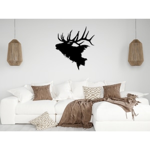 Moose Wood Cutout - Rustic Wall Decor - Moose Silhouette Art - Wildlife Home Decor - Handcrafted Moose Decor Cabin Accent 3D Cutout 7136**