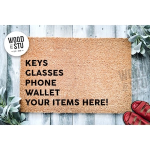 Custom Doormat Customizable Personalized Gift Keys Glasses Phone Debit Card Funny Doormat Welcome Mat Door Mat Funny Gift Home Doormat 1823