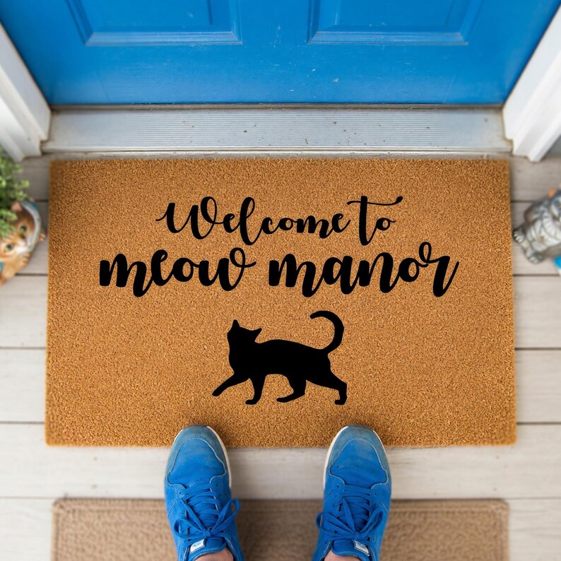 Welcome To Meow Manor Cat Welcome Mat Door Mat 1427