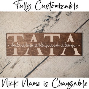 Tata Fathers Day Gift | Tata Sign | Gift for Tata | Rustic Sign for Gramps Gift Idea | Personalized Fathers Day Gift for Tata Gramps