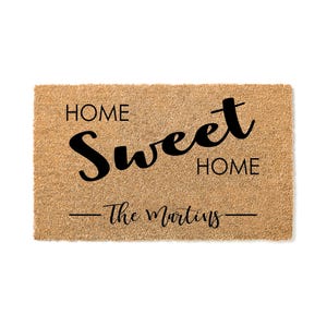 Custom Doormat - Custom Welcome Mat - Closing Gift - Unique Gift - Wedding Gift - Personalized Gift - New Home - Home Sweet Home 3431