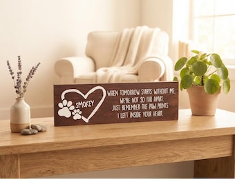 Personalized Pet Memorial Sign, Custom Dog Remembrance Gift for Loss of with Name