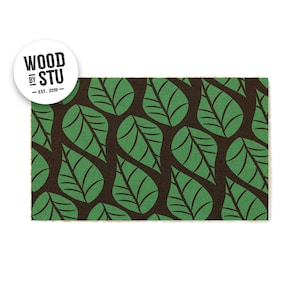 Doormat Green and Black Leaves Pattern - Houseplant Leaf Doormat - Plant Mom Welcome Mat - Housewarming Gift Plant Mom Gift New Home 1878**