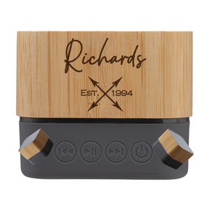 Altavoz Bluetooth inalámbrico de regalo personalizado con ranura para tarjeta SD - Para ella - Para él - Regalo para papá - Día del padre - Regalo para novio - Regalo para fiesta de bodas 7018