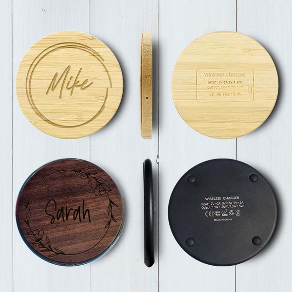 Personalized Wireless Charger | Fast Rapid Charger | Gift for Him | Gift for Dad | Gift for Her | Boyfriend Gift | Girlfriend Gift