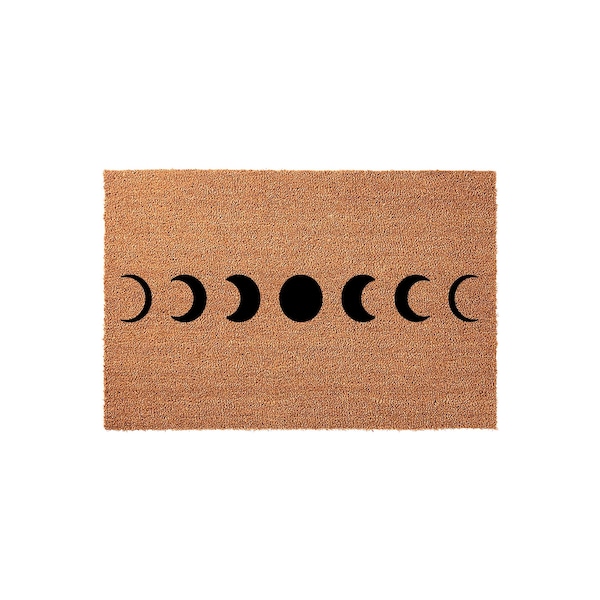 Moon Phase Doormat, Celestial Welcome Mat, Minimalist Housewarming Gift, Boho Front Door Mat, Witchy Entryway Rug, Moon Phase