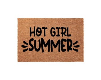 Funny Summer Doormat, Hot Girl Summer Welcome Mat, Coir Doormat, Front Door Mat, Housewarming Gift, Door Funny Mats, Doormats
