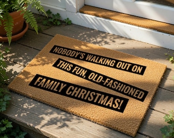 Christmas Vacation Doormat, Funny Christmas Door Mat, Holiday Welcome Mat, Xmas Gift, National Lampoon Quote, Family Porch Decor