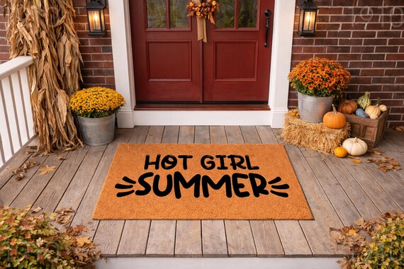 Doormat Hot Girl Summer - Summer Theme Decor - Beach House Gift - Welcome Mat - Beach Summer Doormat Summer Doormat - Anchor Doormat 1910**