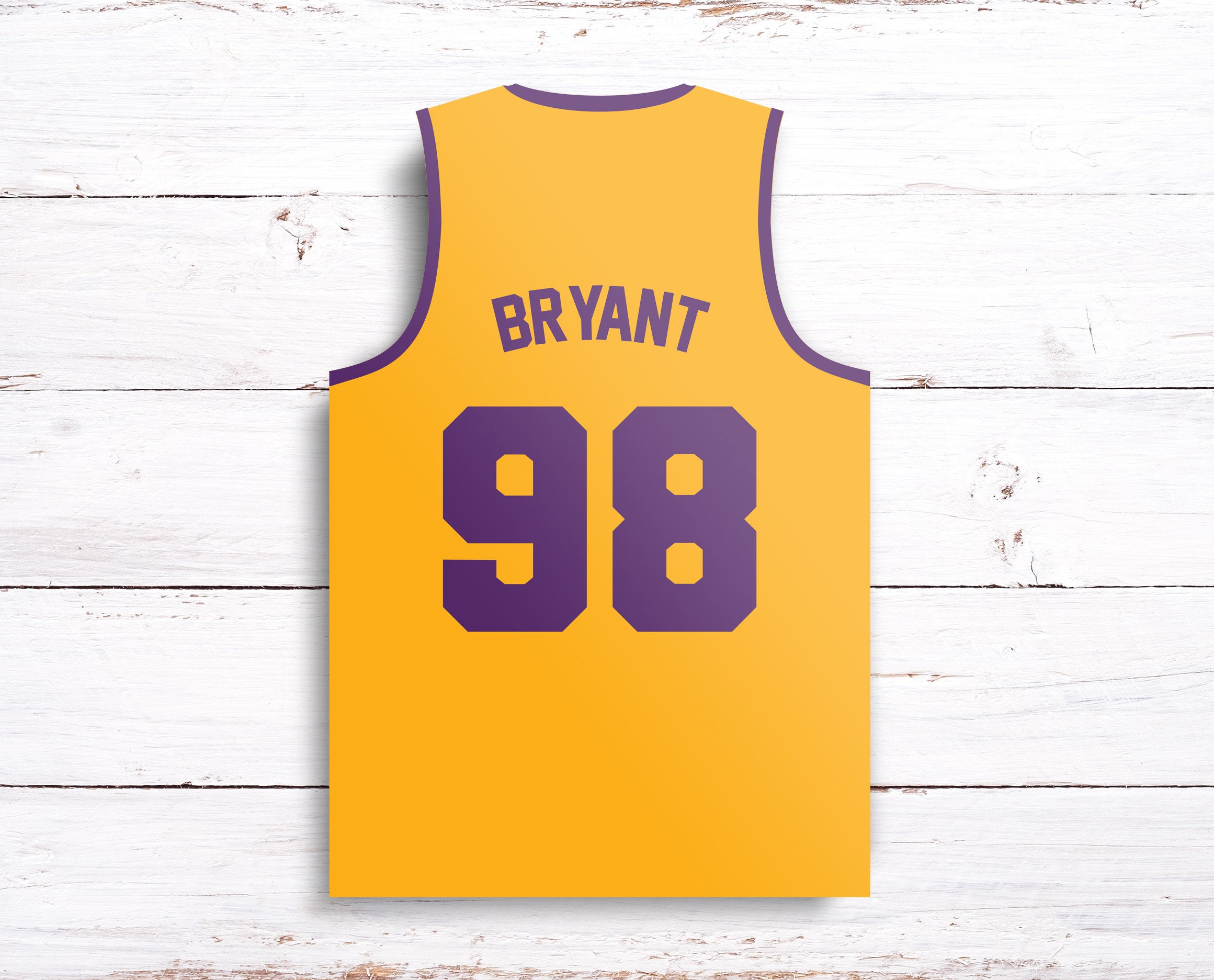 Custom Name and Number Football Jersey Cutout Wooden Blank 