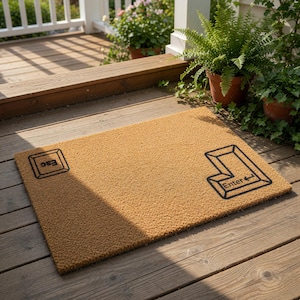 Keyboard Key Doormat, Funny Welcome Mat, Programmer Gift, Tech Gift, Gamer Housewarming New Home Coir Door Mat, Doormats