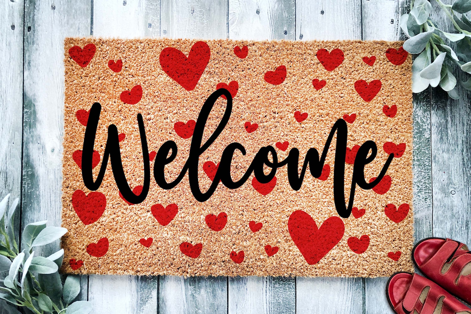 Welcome Heart Doormat