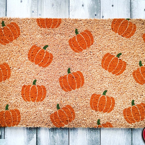 Pumpkin Doormat Fall Decor Mat Autumn Doormat Etsy