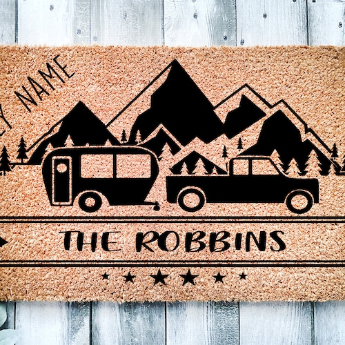 Camping Gift Camping Mat Custom Door Mat Etsy Canada