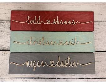 Personalized Couple Name Sign, Anniversary Gift, Wedding Gift, Custom Name Sign, Personalized Engagement Couple