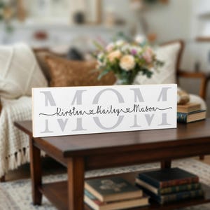 Personalized Mothers Day Gift For Mom, Grandma, Nana, Mimi, Grammy Wood Sign