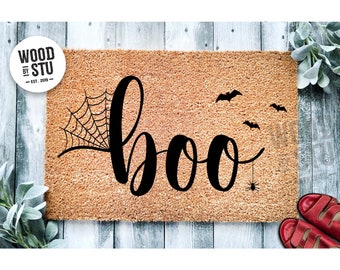 Doormat Boo Halloween  | Funny Doormat | Welcome Mat | Funny Door Mat | Fall Autumn Decor Gift | Home Doormat | Halloween Doormat 1759**