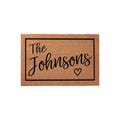 Personalized Last Name Welcome Mat, Coir Doormat for Wedding Anniversary, Custom Family Gift